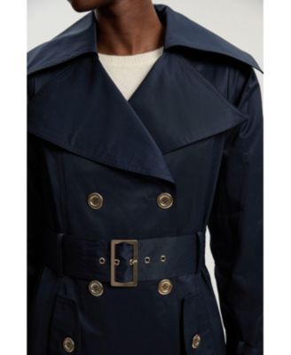 Women's Cotton Sheen Belted Classic Trench Coat