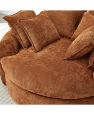 Full-Compressed Round Chaise Sofa