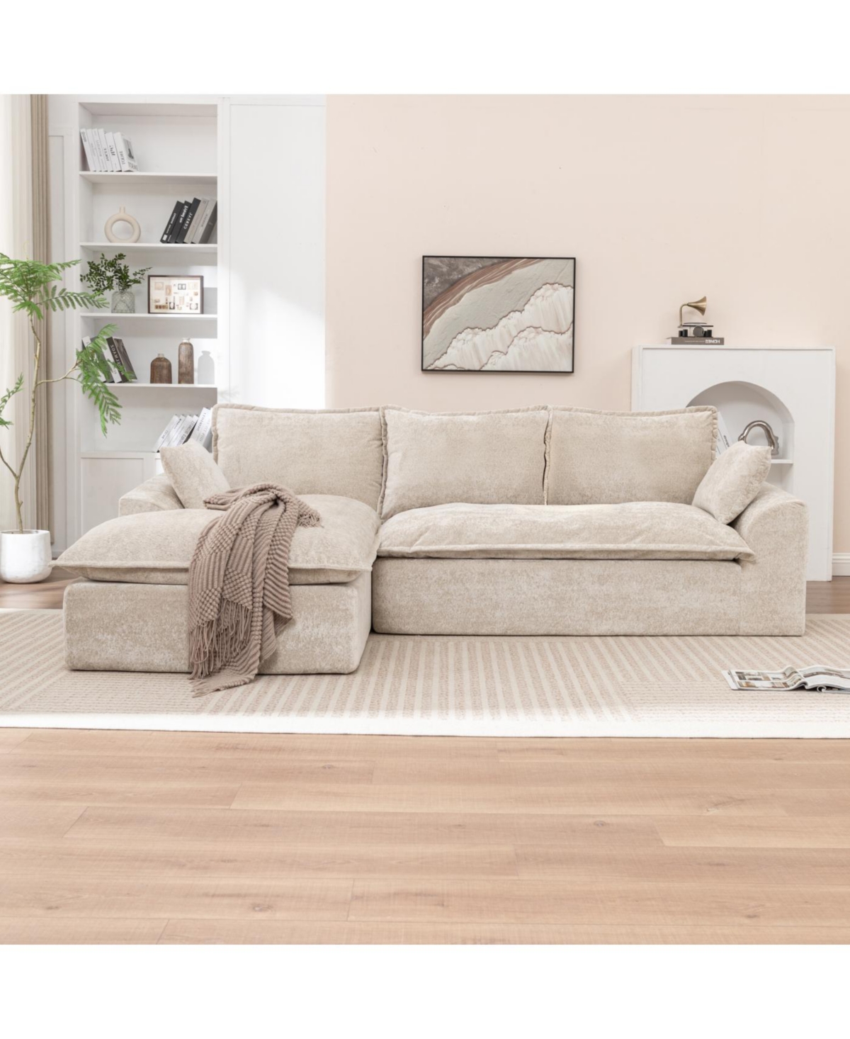 Streamdale Furniture Streamdale 103" Cloud Sectional Couch with L-Shape Chaise