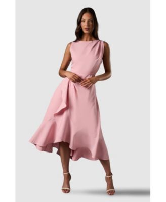 Women's Waterfall Crepe Midi Dress
