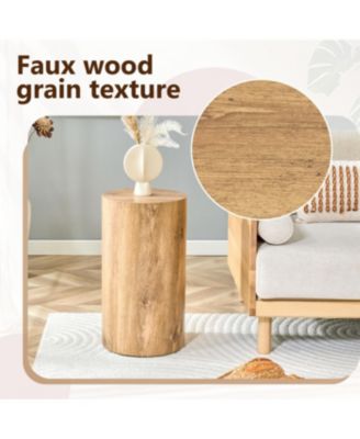 Streamdale Simple wood grain coffee table, 11.8" D x 21.6" H, MDF, industrial style.