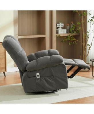 Streamdale Massage Swivel Recliner Chair w/Vibration & Heat, 350LBS Capacity, USB Port