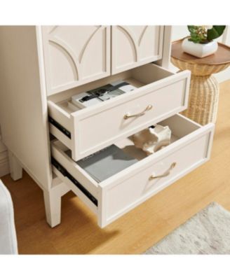 Streamdale 53.5" Tall Mid Century Modern Kitchen Pantry Storage Cabinet with Doors & Drawers