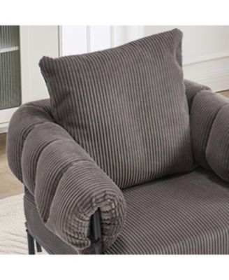 Streamdale Modern decorative chair with gold legs for living room, dressing area, office.