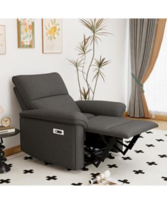 Streamdale Wall Hugger Zero Wall Power Recliner Chair with USB (Dark Gray)