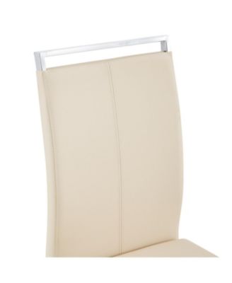 Streamdale Modern PU Leather Dining Chairs (Set of 4, Beige)