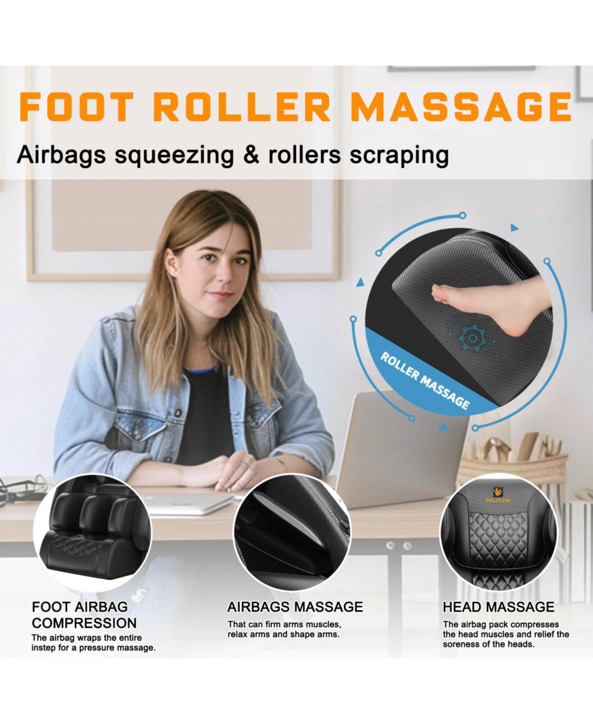 Streamdale Furniture Streamdale Massage Chair Recliner with Zero Gravity with Full Body Air Pressure