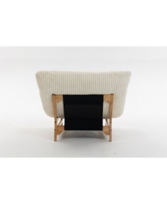 Streamdale Adults' Corduroy Bean Bag Chair with Backrest, Single Seat