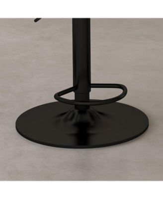 Streamdale Grey Swivel Bar Stools with Adjustable Height (Set of 2)