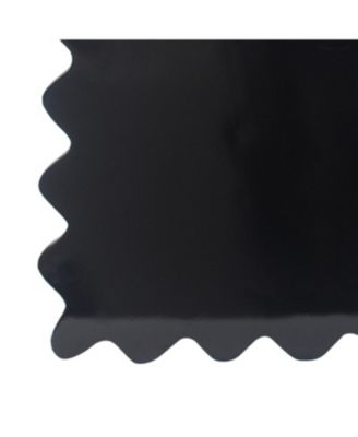 Streamdale Outdoor Side Table, Wave Design End Table, Black