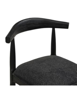 Stylish Upholstered Counter Stool with Curved Backrest