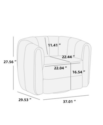 Swivel Accent Barrel Chair, Modern Upholstered Armchair for Living Room
