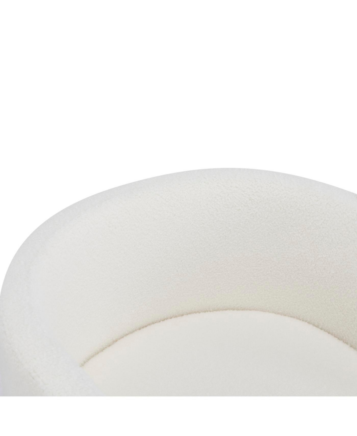 Streamdale Furniture Upholstered Dining Chairs Set of 2, White Boucle Fabric, Modern Armchairs