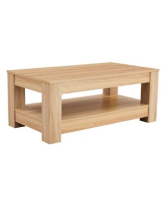 Streamdale Natural Wood Double Layered Coffee Table (MDF)