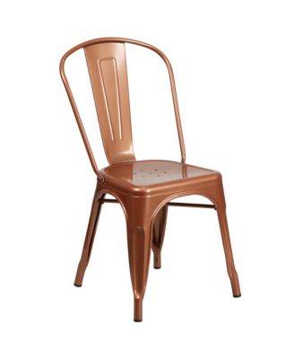 Commercial Grade 4 Pack Metal Indoor-Outdoor Stackable Chair