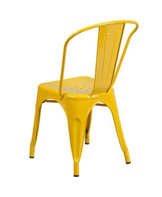 Commercial Grade 4 Pack Metal Indoor-Outdoor Stackable Chair
