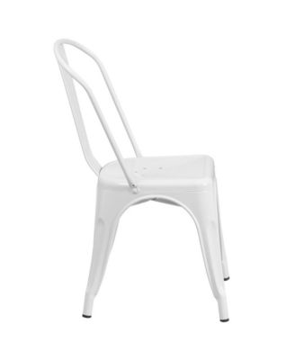 Commercial Grade 4 Pack Metal Indoor-Outdoor Stackable Chair