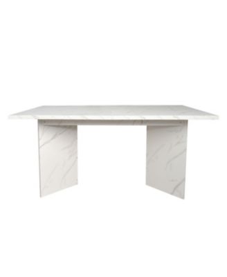 Streamdale Extendable Faux Marble Dining Table (Seats 6-10