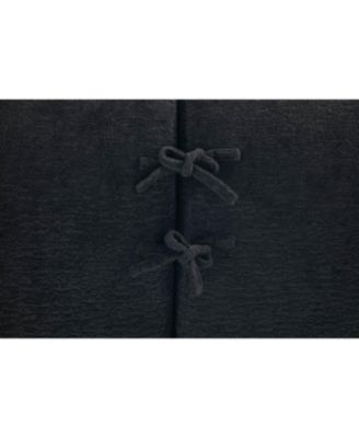 Streamdale Compression L-Shape Sectional Sofa with Curved Chaise, Black Modular Chenille Couch