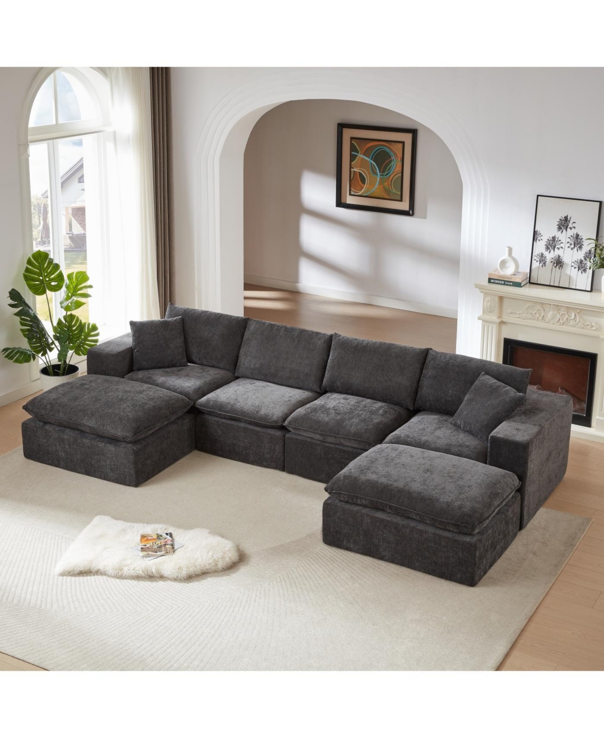 Streamdale Furniture Modern Chenille Cloud Sofa