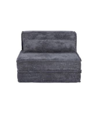 Streamdale Compression Sofa, Convertible Floor Sofa Bed, Modular Sectional Sofa, Dark Grey
