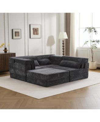 Streamdale Compression Sofa, Convertible Floor Sofa Bed, Modular Sectional Sofa