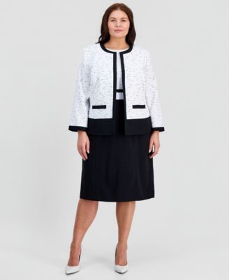 Plus Size Colorblocked Open-Front Cardigan