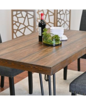  6-Piece Dining Set with Upholstery Bench, 3 Colors