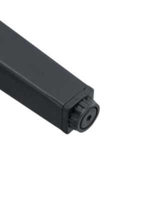 Set of 2 White PU Dining Chairs with Black Metal Legs