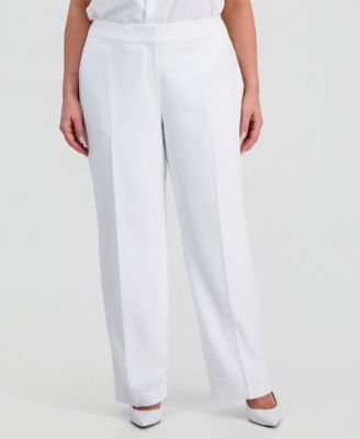 Plus Size High-Rise Straight-Leg Pants