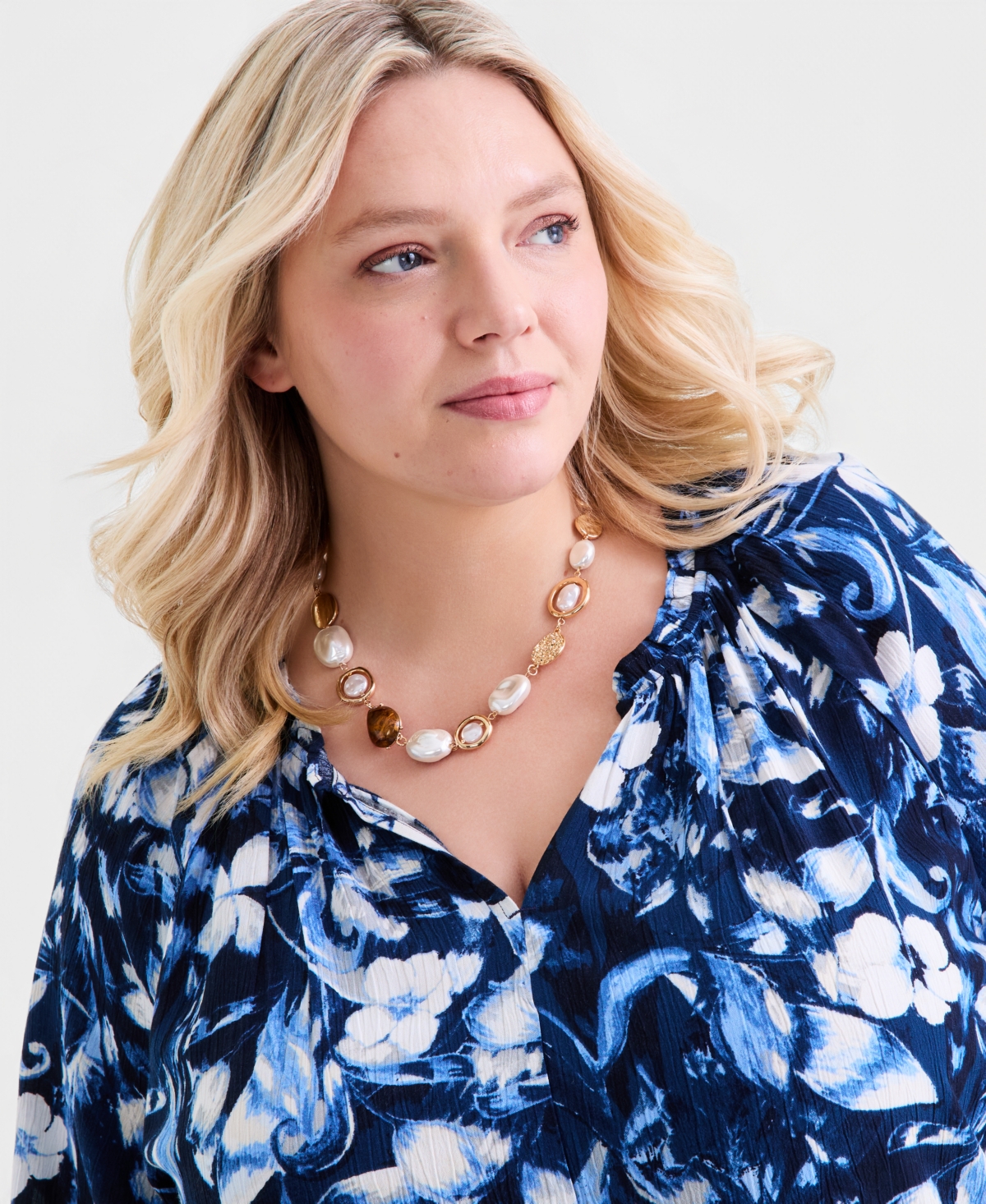 Style & Co Plus Printed Flutter-Sleeve Top, Macy's Exclusive