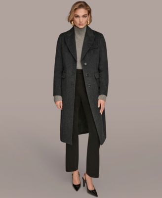 Women's Single-Breasted Stitch Trimmed Coat