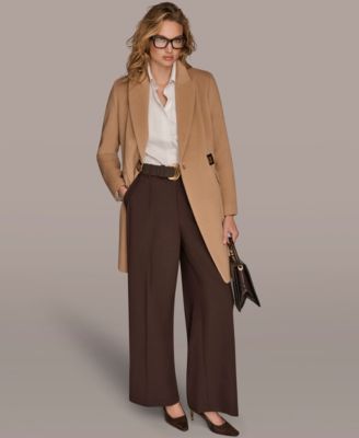 Women's Buttoned Notch Collared Coat