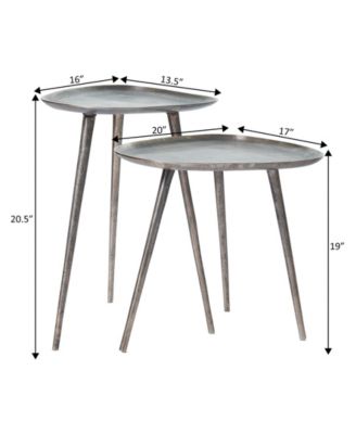 2-Pc. Bali Metal Nesting End Tables