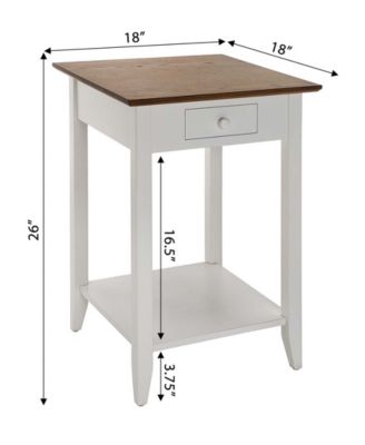 18" Wood Heritage 1 Drawer End Table