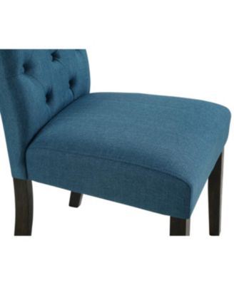  Urban Style Wood Dark Wash Turned-Leg Dining Set: Table and 4 Chairs, Blue