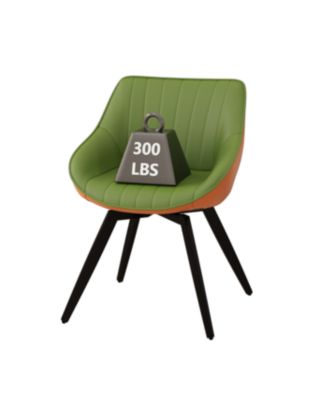 MDF Modern Round Coffee Table & 2 PU Dining Chairs Set