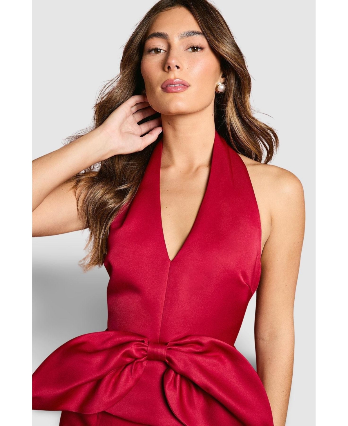 Coast Women's Halter Neck Satin Column Midi Dress