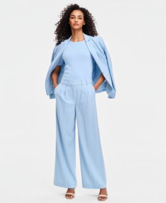 Tahari ASL Women's Pleat-Front Wide-Leg Pants - Macy's