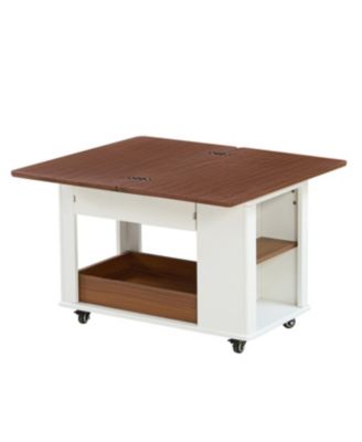 Modern Multi-Function Coffee Side Table with Foldable