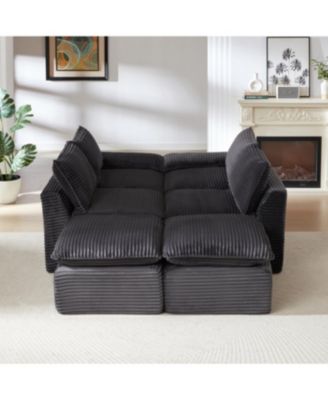 Modern Corduroy Cloud Sofa, Freely Combinable, Comfortable for Homes