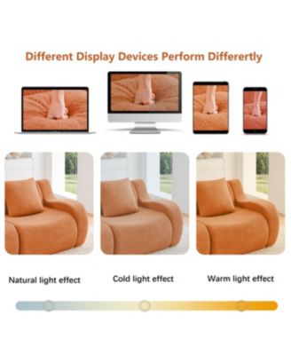 Three-Seat Teddy Fabric Sofa