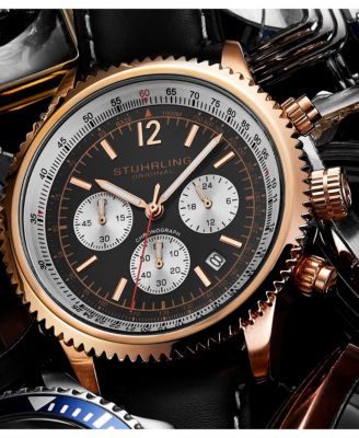 Turbine 4015 Men s Chronograph Watch – 44mm Quartz Movement, Tachymeter Bezel, Aviation-Inspired Design