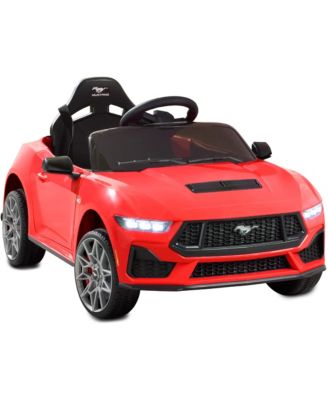 Kids 12V Electric Ride-On Car Officially Licensed Ford Mustang w/ Remote, LED Lights