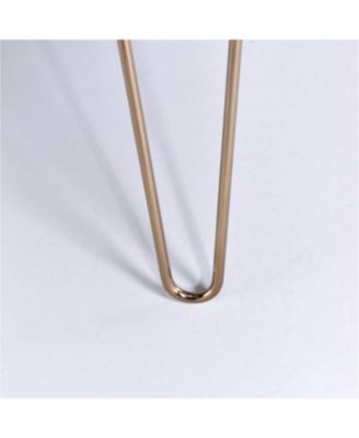  Hailey Black and Gold Wood Storage End Table