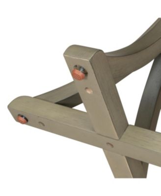 Wooden Console Table with Oak Veneer Top - Farmhouse Entryway Table