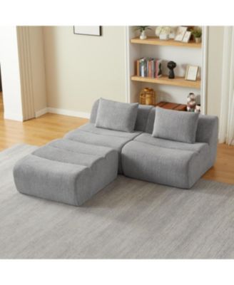 Streamdale Oversized 3 Seater Chenille Sofa, No Assembly, Space-Saving