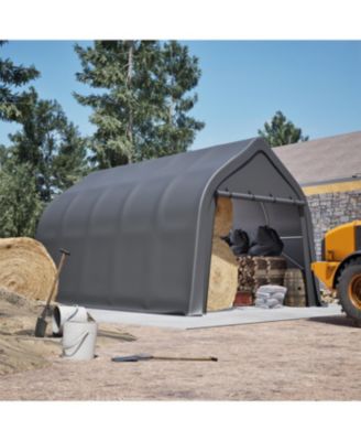 Portable Instant Garage 13x20 FT, Enclosed Carport with Cover & Steel Frame, Roll-Up Door