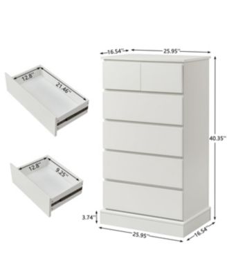 6-Drawer Dresser for Bedroom, Modern Chest of Drawers