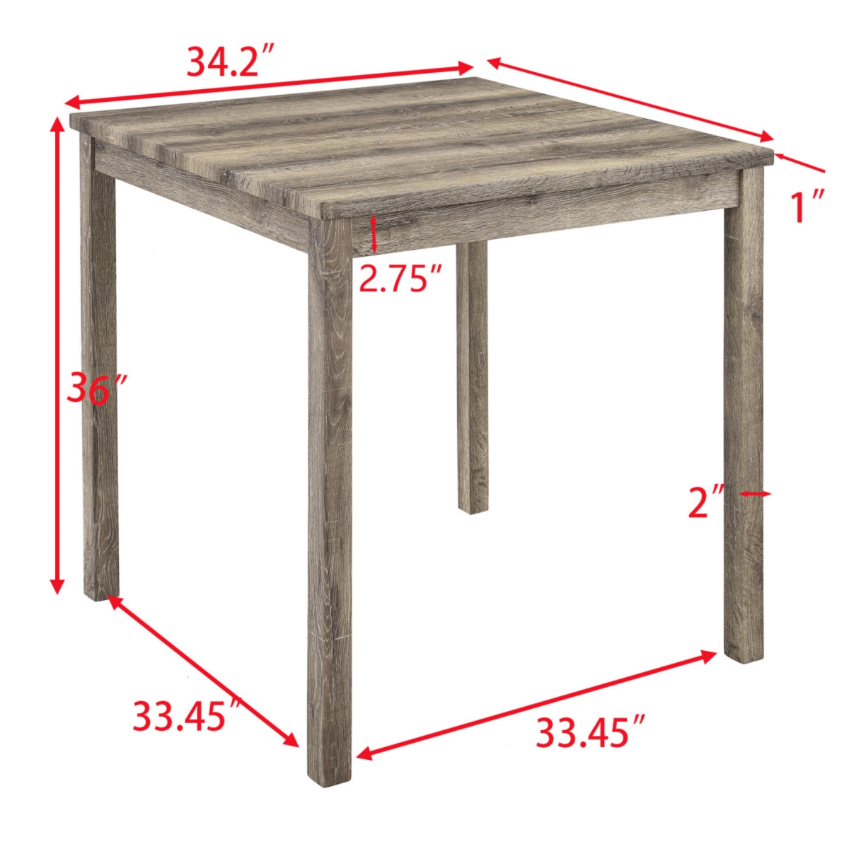 Streamdale Dining Table, Bar Table and Chairs Set, 5 Piece Set